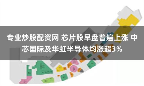 专业炒股配资网 芯片股早盘普遍上涨 中芯国际及华虹半导体均涨超3%