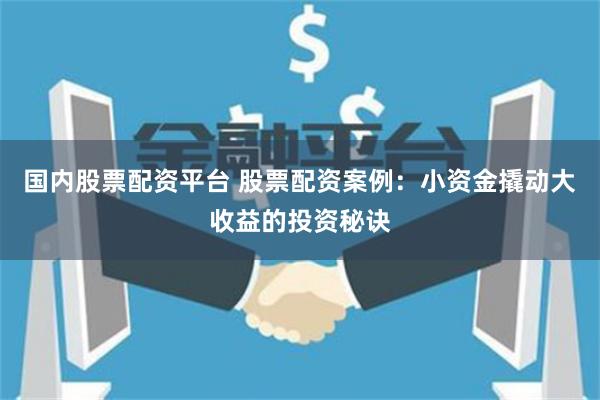 国内股票配资平台 股票配资案例：小资金撬动大收益的投资秘诀
